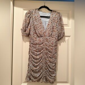 Entro Blue Floral Long Sleeve Dress